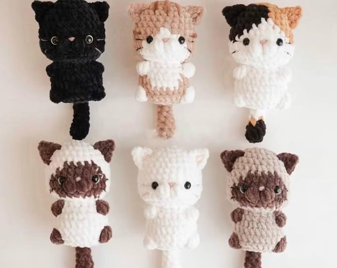 Crochet Cat Plush, Crochet Cat Keychain – Handmade Amigurumi Cat Keychain, Crochet Cat Stuffed Animal, Cute Gift For Cat Lovers