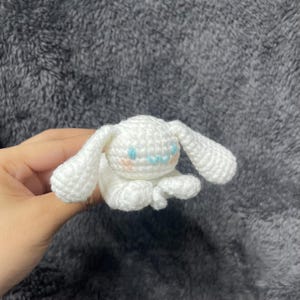 White Puppy Crochet Key Cover with Storage – Handmade Cute Long Ear Key Holder, Amigurumi Car Key Case, Custom Gift for Her