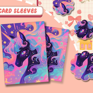 Unicorn Card Sleeves - Etsy