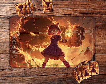 Riftbound Playmat: Rage of Annie – 24"x14" Custom TCG Mat for Card Games