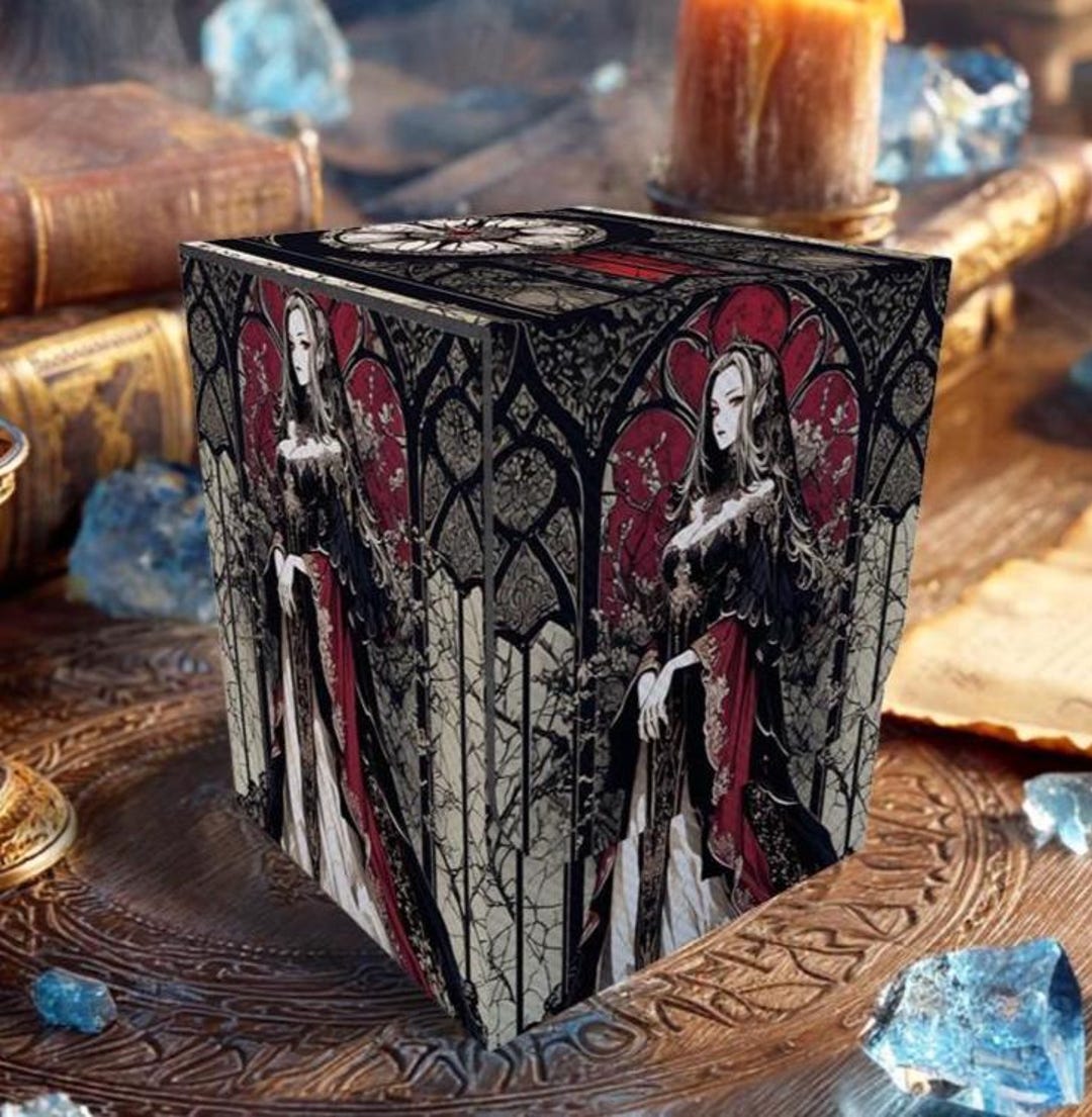 TCG Deck Box: Gothic Crimson Queen – MTG Commander Storage for