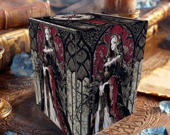 TCG Deck Box: Gothic Crimson Queen – MTG Commander Storage for Magic Cards