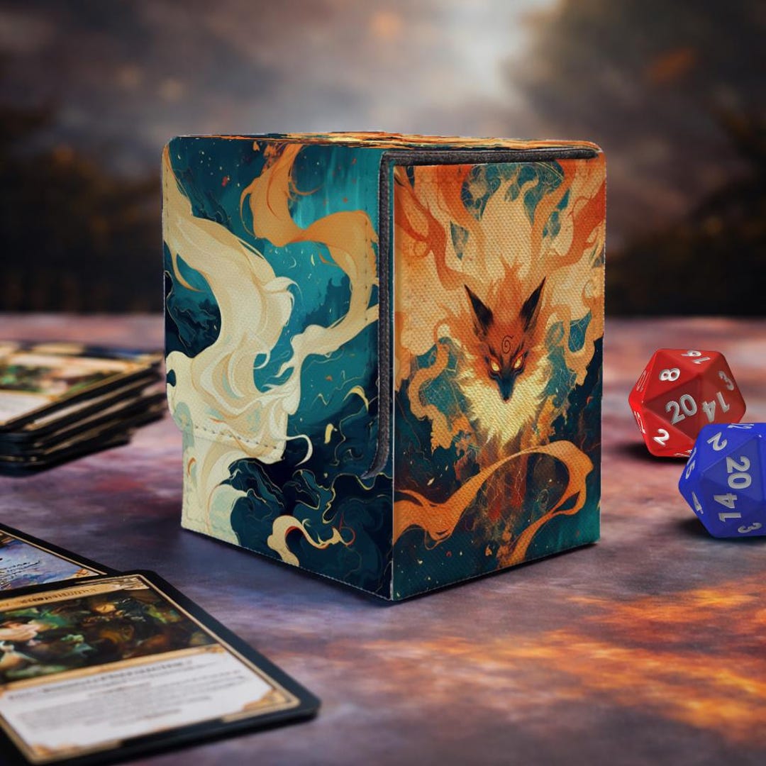 MTG Deck Box – Celestial Nine-tails Custom Storage for Magic Cards