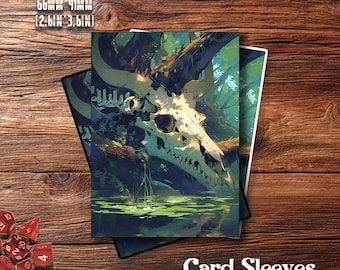 MTG Card Sleeves: Beast Skull by Pond – Durable TCG Protection for Card Games