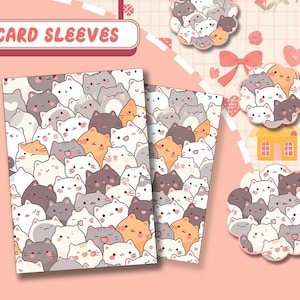 Cute Cat Crowd, Premium MTG Sleeves, TCG Card Sleeves – Protect Your Cards with Superior Durability