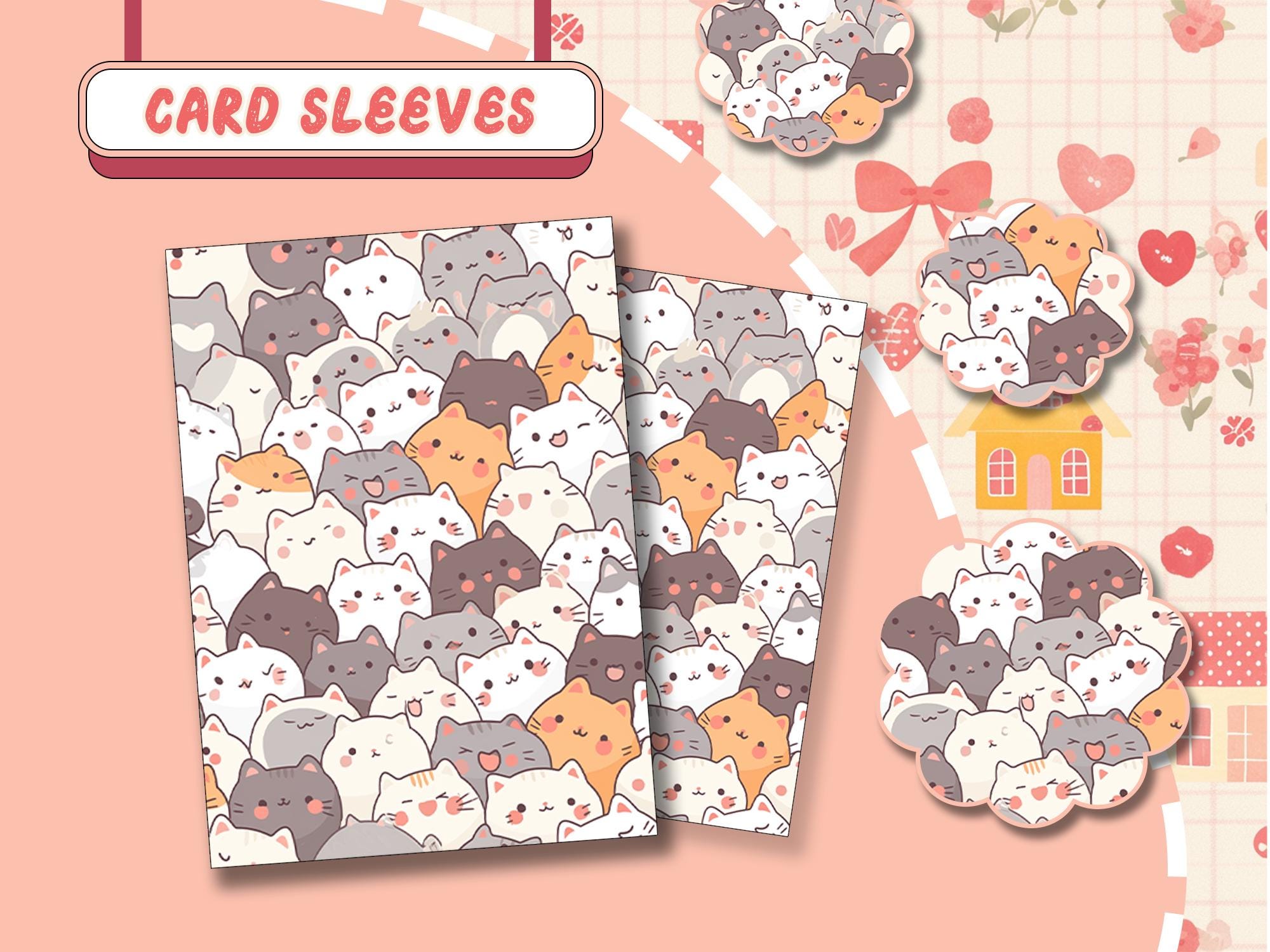 kitten card sleeves Holographic Kitty Sleeves, 58 x 89mm main image 1