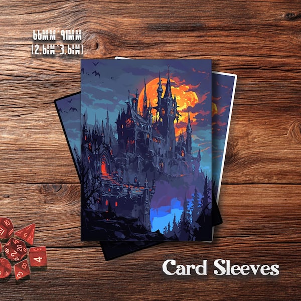 MTG Card Sleeves: Blood Moon Castle – Durable TCG Protection for Card Games