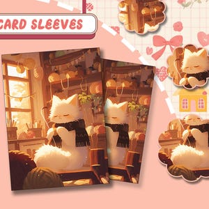 Sunlit Cat Knit, Premium MTG Sleeves, TCG Card Sleeves – Protect Your Cards with Superior Durability