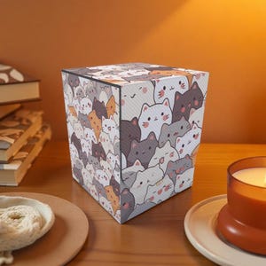 TCG Deck Box: Cute Cat Crowd, Adorable Magic The Gathering Box For Your Deck, Kawaii MTG Commander Box