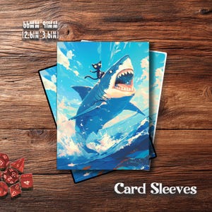 shark card sleeves MTG Card Sleeves, Shark in Space MTG Card Sleeves: Durable Detail Protection