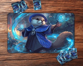 TCG Playmat: Annie and Fiery Bear – 24"x14" Custom TCG Mat for Card Games