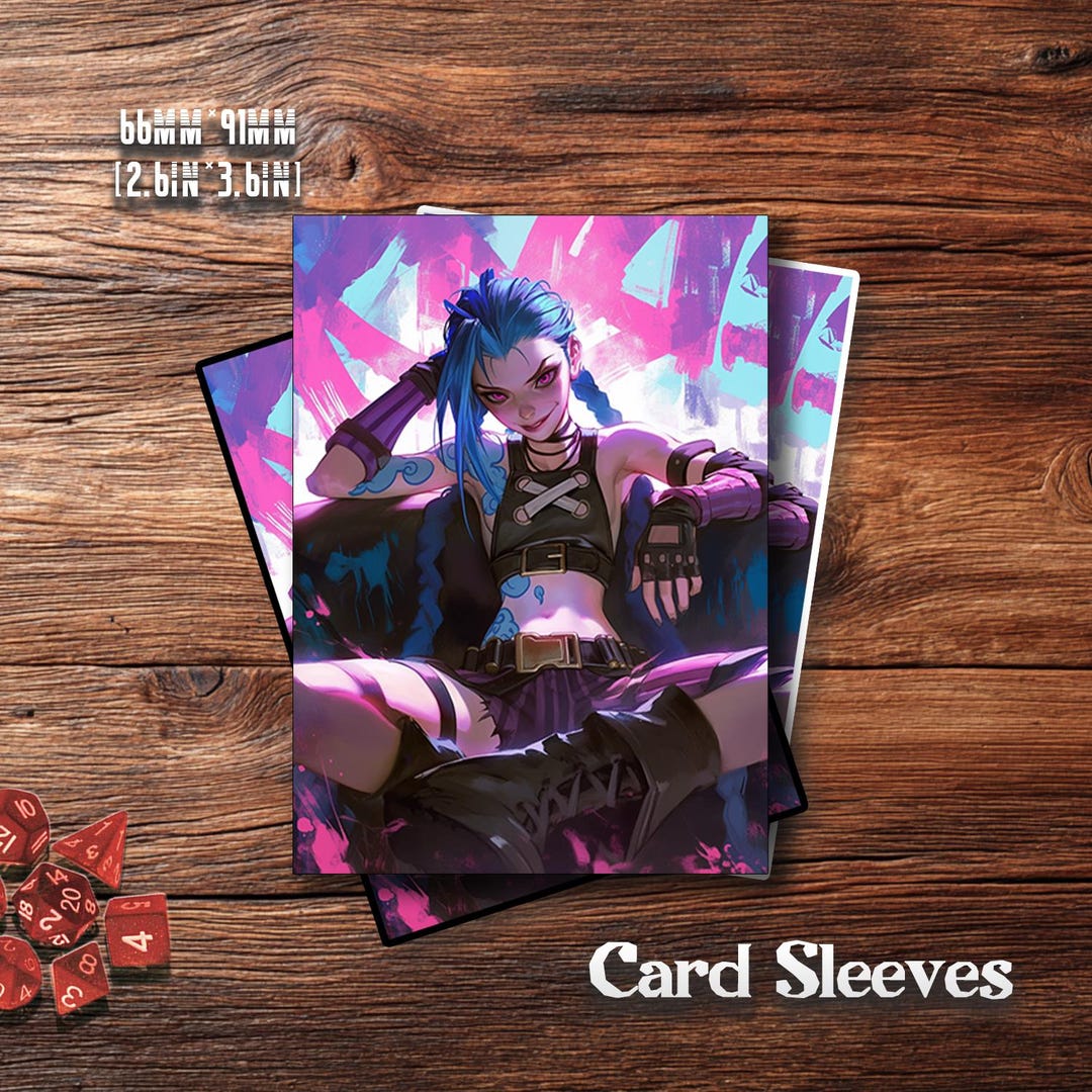 Riftbound Sleeves, Vibrant Jinx Rebel, TCG Card Sleeves – Protect Your ...
