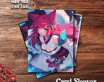 Riftbound Sleeves, Pink-Haired Ahri, TCG Card Sleeves – Protect Your Cards with Superior Durability