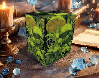 TCG Deck Box: Dark Fantasy Mushroom Art – MTG Commander Storage for Magic Cards