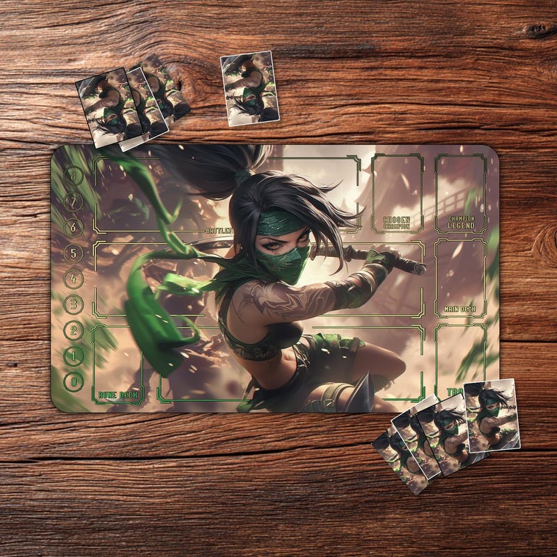 Akali Playmat Riftbound - Etsy