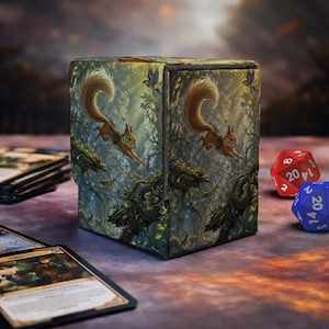 MTG Deck Box, Commander Storage for MTG/TCG Cards,Treetop Squirrel Shadow Deckbox