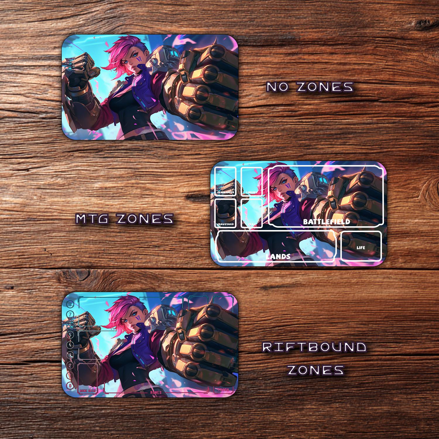 Riftbound Playmat: Vi’s Mecha-arm Battle – 24