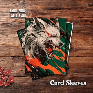 Wolf Card Sleeve - Etsy