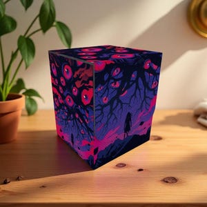 TCG Deck Box: Eyes of the Abyss, Adorable Magic The Gathering Box For Your Deck, Kawaii MTG Commander Box