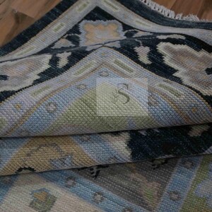 Oushak Rug Hand Knotted 8x10, 9x12, 10x14, Wool Traditional And Vintage Antique Oushak Wool Area Rug For Living Room Rug