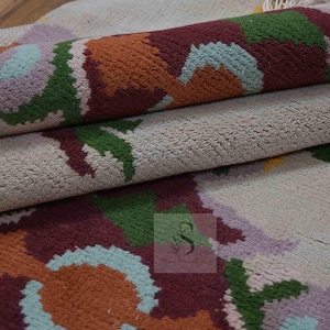 Oushak Rug Hand Knotted 8x10, 9x12, 10x14, Wool Traditional And Vintage Antique Oushak Wool Area Rug For Living Room Rug