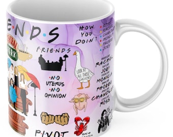Friends purple mug 3Wraps: 11oz Sublimation Design (PNG Digital Download)