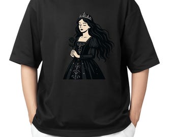 Clipart de Princesa Gótica: Arte de la Reina Rosa Negra (Descarga digital PNG JPG)