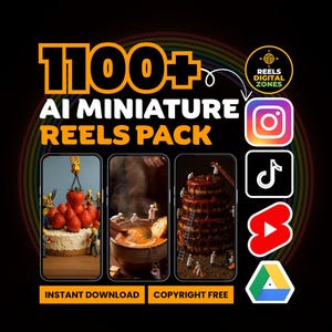 AI Miniature Reels Bundle: Tiny Workers Videos for Social Media