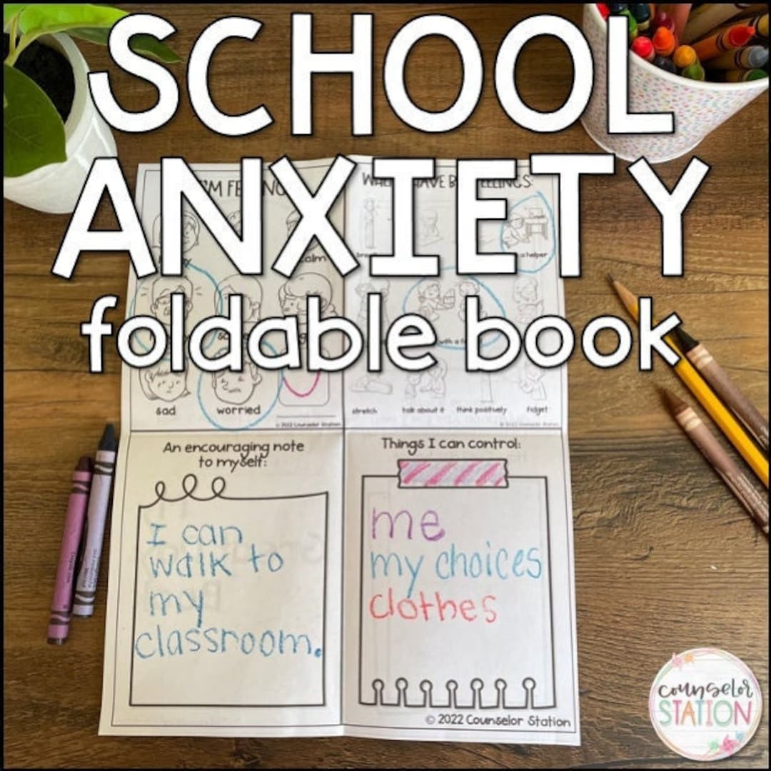School Anxiety and Separation Anxiety Foldable Book for School ...
