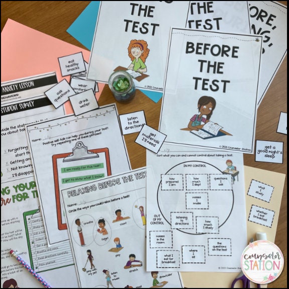 Test Anxiety Group Counseling 8session Curriculum Etsy
