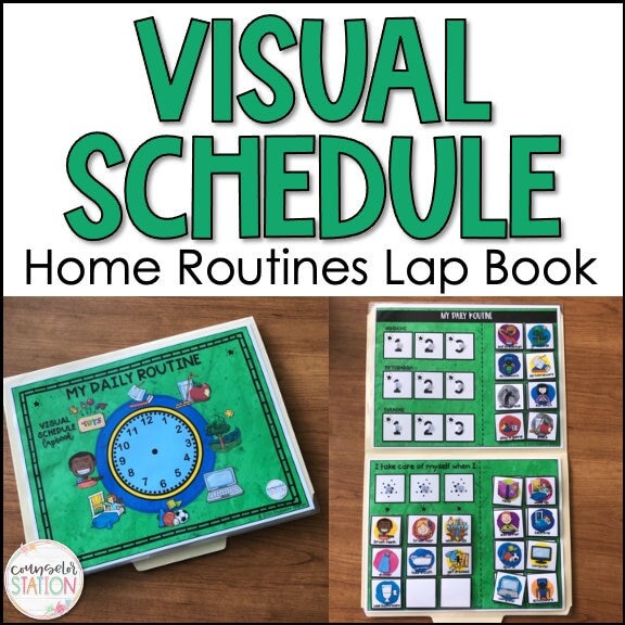 Home Time Routine Visual Homeschool & Home Routines Visual Schedule Lap Book - Etsy