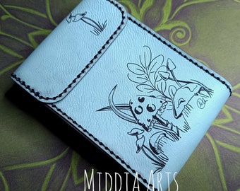 DISCOUNT Laser Engraved Thick Pouch Mint Mushrooms