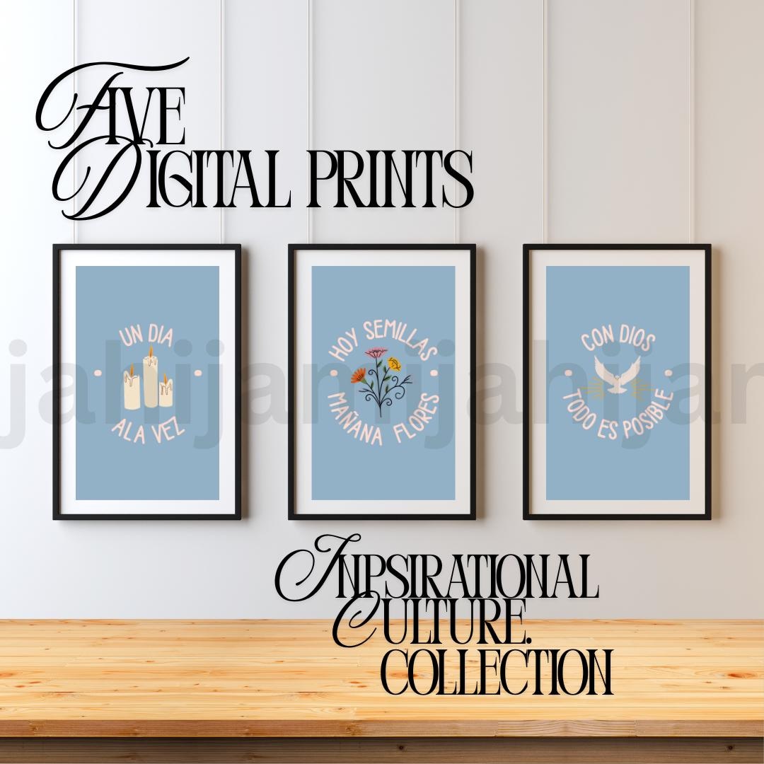 Spanish Inspirational Quotes Art Prints: Motivational Home Decor ...