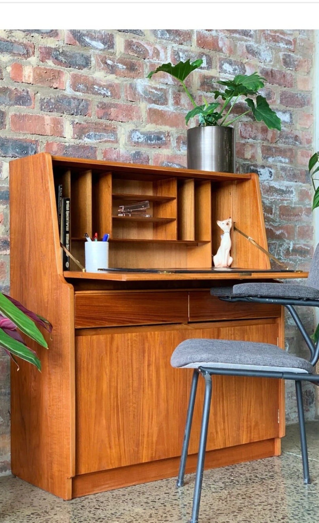 Vintage Remploy Bureau Secretary Desk Midcentury Modern Etsy