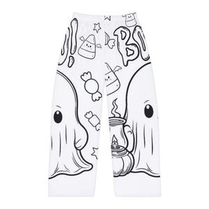 Halloween Ghost Pajama Pants, Fun Sleepwear for Costume Parties, Cozy Lounge Pants for Men, Spooky Nightwear, Trick-or-Treat Essentials