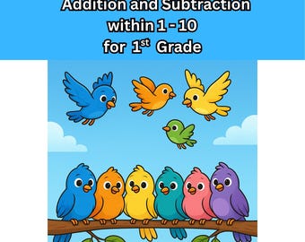 Math Genius VOL.1 for 1st Grade Math Worksheets: Addition & Subtraction within 1-10 Practice (PDF)