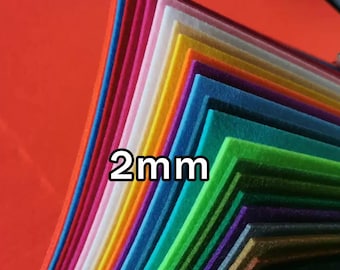 2 mm dicke 12 Zoll Filzplatten in 40+ Farben, hochwertige nicht verformbare Filzplatten für DIY Handwerk, Nähen, Patchwork, Scrapbooking und Wohnkultur
