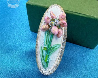 Handmade Flower Hair Clip for Birthday, Personalized Style Floral Barrette, Gift for Daughter, Mom, or Best Friend, Unique Gift for Her