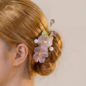 Purple Resin Hair Clip - Etsy display picture 3