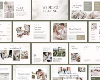 Wedding Planner PowerPoint Template | Canva Presentation Template, Event Proposal Slides