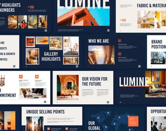 Real Estate PowerPoint Presentation Template | Architecture Business PPT Canva Pitch Deck