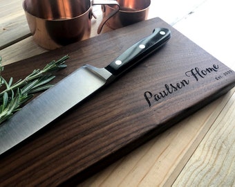 Engraved cutting board incl knives