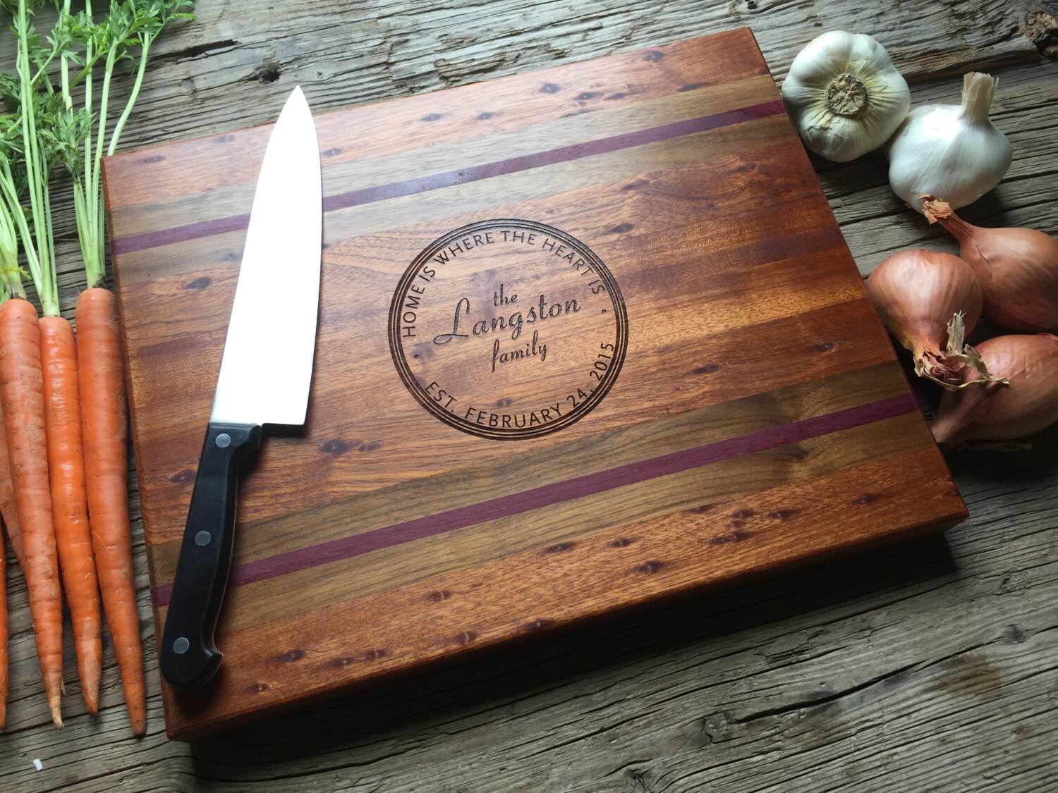 Personalized Chopping Block Engraved Wood Chopping Block Etsy
