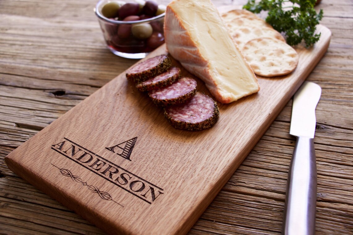 Personalized Cheese Board Bread Board Charcuterie Board Etsy