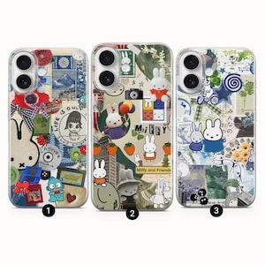 Miffy Bunny Phone Case Cute Rabbit Gift For Her Cover for iPhone 17 16Pro 15 14 13 12 Samsung S25 S24 S23 S22 A16 A56 A55 Pixel 10Pro 9Pro