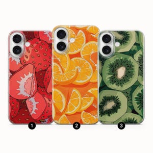Fruity Fresh Phone Case Playful Cute Simple Cover for iPhone 17 16Pro 15 14 13 12 Samsung S25 S24 S23 S22 A16 A56 A55 Pixel 10Pro 9Pro
