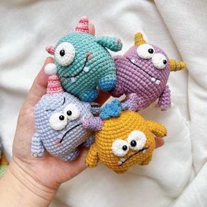 Cute Monster Amigurumi Crochet Pattern PDF – Fun Colorful Plush Tutorial with Step-by-Step Instructions for Handmade Toys & Gifts