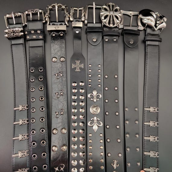 cross design leather belt y2k Vintage Men Women Punk Cross Star Buckle Belt Design Metal Gothic Y2k Belt  Pu Leather Waistband Jeans Pants Decorative Belt \u2013 buy at low prices in the