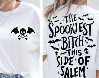 Bruja de Halloween PNG, Salem espeluznante PNG, Diseño de Halloween con cita divertida, Archivo de sublimación de moda