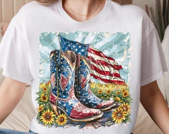 Kowbojka Ameryka png Zachodnie USA png, Just a Girl png, Patriotyczna kowbojka png, 4 lipca png, Dzień Pamięci png, flaga USA png
